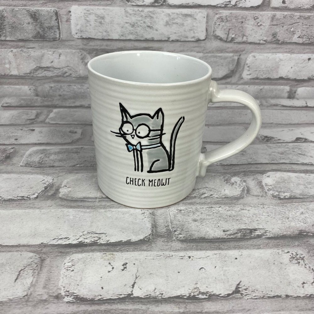 Check Meowt Cat Kitten Mug Cat Lover Textured